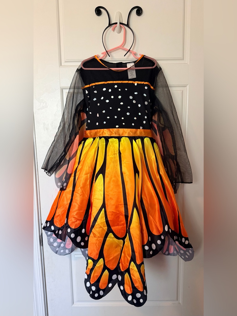 Kids Glow under Blacklight Monarch Butterfly Costume Dress